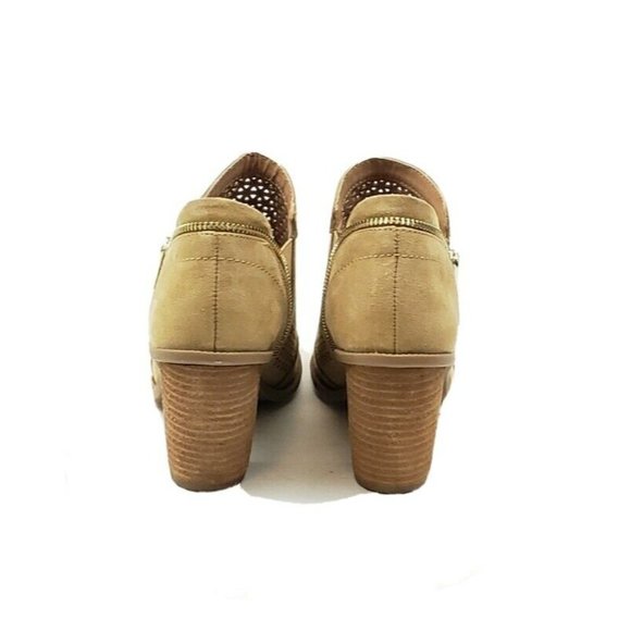 Fergie Dream Booties Heel Zip Tan Suede Womens US 6 - Picture 4 of 7
